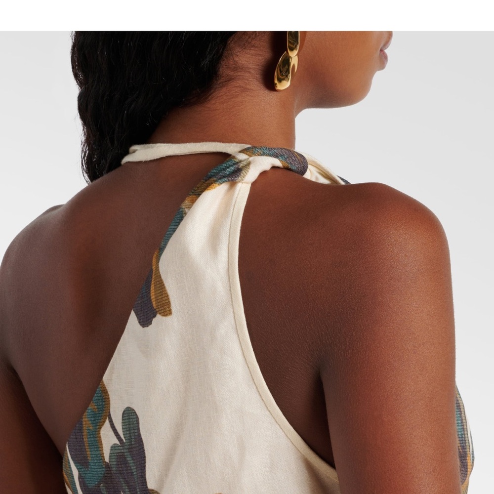 SIR the Label Floral Mini Dress - Cream and Blue - Picture 6 of 9